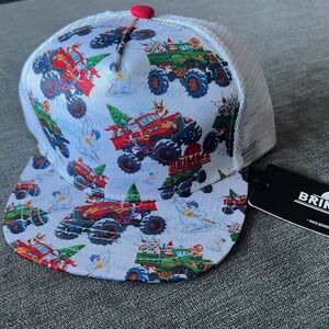 Brimmz Kids Chritmas Hat with Colorful Monster Truck Design size XS Infant